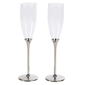 Boston Toasting Flutes, Nickel Plated 10.25"