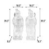 Pair Of Standing Soldiers 40" Tall With Black Earthy Finish