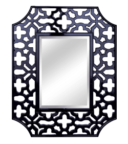Olivia Glossy Openwork Frame Accent Wall Mirror