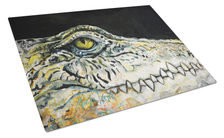 Bite Me Alligator Glass Cutting Board