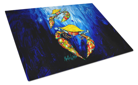 Crab Fair Glass Cutting Board