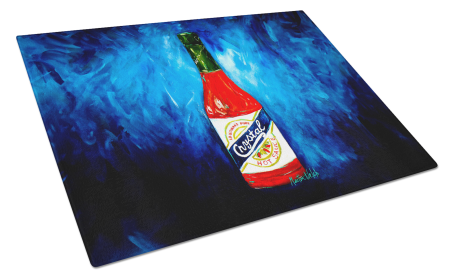 So Hot I'm Blue Sauce Glass Cutting Board