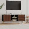 TV Stand up to 70+ inch, Mid Century Modern Television Stands with 2 Drawers, Entertainment Center with Storage Cabinet