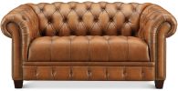 York Leather Loveseat
