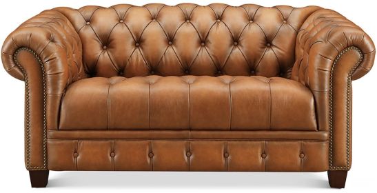 York Leather Loveseat