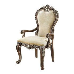 Latisha Antique Oak Finish Arm Chair (Set of 2)