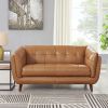 Solana Bench Seat Leather Loveseat