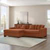 111" Luxury Sectional Couch,L Shape Sofa with Convertible Chaise Lounge,Arm Couch with Storage for Living Room