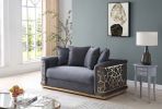 Talia G0990A-L Loveseat , DARK GRAY