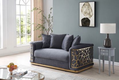 Talia G0990A-L Loveseat , DARK GRAY