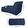 Lazy Lounger Memory Foam Sofa with Dirt-Proof Oxford Fabric&Side Pocket for Kids, Navy