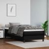 Bed Frame without Mattress Black Twin Faux Leather (US Only)