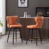 A&A Furniture,Counter Height 25" Modern Leathaire Fabric bar chairs,180Â° Swivel Bar Stool Chair for Kitchen