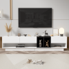 ON-TREND Sleek and Stylish TV Stand with Perfect Storage Solution, Two-tone Media Console for TVs Up to 80''