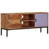 TV Stand Honey Brown and Gray 43.3"x11.8"x19.7" Solid Wood Acacia