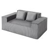 VEVOR Loveseat Sofa, 63-Inch 2-Seats Couch for Living Room, Modern Small Corduroy Couch with Pocket Springs, Soft Cushions, Comfy Loveseat for Bedroom