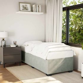 Bed Frame without Mattress Light Gray Twin XL Velvet