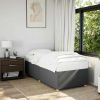 Bed Frame without Mattress Dark Gray Twin Fabric