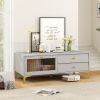 TV Stand with Compartment and Drawers for 55 Inch TV