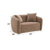 Keith Brown Chenille Loveseat with 2 Matching Color Toss Pillows