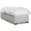 Bed Frame without Mattress Light Gray Twin XL Velvet