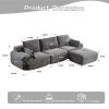 Modern Memory Foam Compressed Sofa,Large Sectional Couches for Living Room,Pet-Friendly Cloud Modular Sectional Sofa,Corduroy Fabric