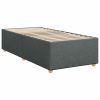 Bed Frame without Mattress Dark Gray Twin Fabric