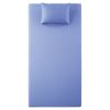 7inch Twin Mattress and Pillow Set Breathable Fabric Gel-Infused Memory Foam Mattress, Blue, Mattress in a Box