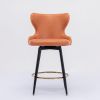 A&A Furniture,Counter Height 25" Modern Leathaire Fabric bar chairs,180Â° Swivel Bar Stool Chair for Kitchen