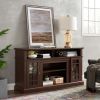 Classic TV Media Stand Modern Entertainment Console for TV Up to 65" with Open and Closed Storage Space, Espresso, 58.25"W*15.75"D*32"H