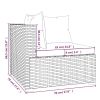 12 Piece Patio Lounge Set with Cushions Poly Rattan Brown