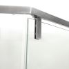 Shower Door 34-1/8" x 72" Semi-Frameless Neo-Angle Hinged Shower Enclosure, Brushed Nickel