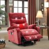 Liyasi Electric Power Lift Recliner Chair Sofa with Massage and Heat for Elderly, 3 Positions, 2 Side Pockets and Cup Holders, USB Ports