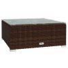 12 Piece Patio Lounge Set with Cushions Poly Rattan Brown