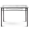 5 Pieces Dining Set with Tempered Glass Top Table and 4 Upholstered Chairs