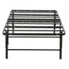Metal Mattress Foundation Bed Frame, Twin Size Bed Base for Kids Room, Guest Room, Black