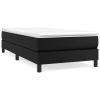 Bed Frame without Mattress Black Twin Faux Leather (US Only)