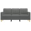 3-Seater Sofa Dark Gray 70.9" Fabric