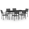 7 Piece Patio Dining Set Steel