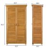 87*46.5*160cm Black Single Slope Top Fir Garden Storage Box Storage Room Yellow
