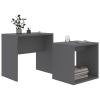 Coffee Table Set Gray 18.9"x11.8"x17.7" Engineered Wood