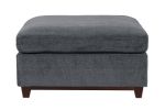 Modular Living Room Furniture Ottoman Ash Chenille Fabric 1pc Cushion Ottoman Couch