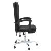 Reclining Office Chair Black Faux Leather