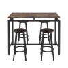 5-Piece Kitchen Counter Height Table Set, Bar Table with 4 Stools