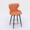 A&A Furniture,Counter Height 25" Modern Leathaire Fabric bar chairs,180Â° Swivel Bar Stool Chair for Kitchen