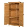 87*46.5*160cm Black Single Slope Top Fir Garden Storage Box Storage Room Yellow