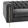 Charlene - Velvet Loveseat - Gray
