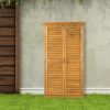 87*46.5*160cm Black Single Slope Top Fir Garden Storage Box Storage Room Yellow