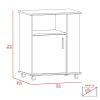 Kit Lower Microwave Cabinet; Single Door; Three Side Shelve -White