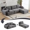 Modern Memory Foam Compressed Sofa,Large Sectional Couches for Living Room,Pet-Friendly Cloud Modular Sectional Sofa,Corduroy Fabric